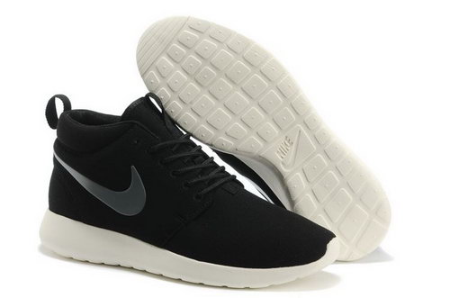 Wmns Nike Roshe Run Womenss Shoes High Warm Special Black Gray Factory Outlet